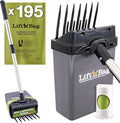 Neater Pet Brands Lift N’ Bag 2.0 Dog Pooper Scooper with Bag Attachment & 27" Pole for Small to Large Dogs, New & Improved Design, 195 Refill Bags, Heavy Duty Dog Poop Scooper for Yard, One-Hand Use