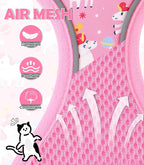 Halypet Cat Harness and Leash Set[MAX Safety 4th-Gen] Cute Escape Proof Vest Harness for Girl&Boy Cat Walking, Comfortable Adjustable Leash and Reflective Strips for Outdoor Kitten, S Pink Unicorn