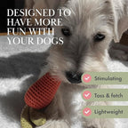 Nina Woof Organic Cotton Squeaky Dog Toys Fruits & Veggies Dog Toy Pack - Handmade Knit Dog Accessories, for Small Medium Dogs, Puppy Essentials and Puppy Toys Perfect Dog Gift