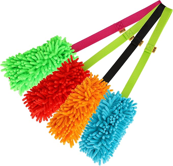 Dingo Dog Tug of War Toy - Outdoor Dog Toy with Squeaker for Training, Shaggy Dog Toy, Soft Nubby-Textured, Noodle Plush with, Motivation and Fun 15574, Assorted Colors