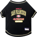 NFL San Francisco 49ers Dog T-shirt Large. - Licensed Shirt for Pets Team Colored with Team Logos- Premium Stretchable Materials for the comfort of your Dog & Cat