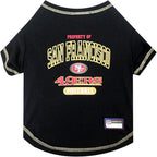 NFL San Francisco 49ers Dog T-shirt Large. - Licensed Shirt for Pets Team Colored with Team Logos- Premium Stretchable Materials for the comfort of your Dog & Cat