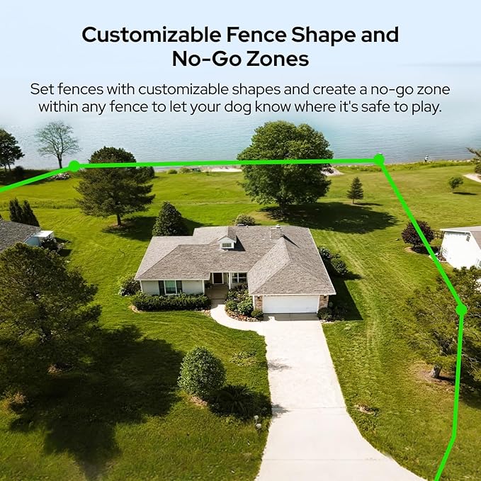 SATELLAI Dog Wireless Fences, Red The Most Advanced GPS Dog Collar with AI Analysis, Precise Positioning, 5-Day Battery, and IP68 Waterproof, Flexible Virtual Fencing for Medium & Large Dogs