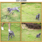 AMAGOOD 6 FT Cat Leash, Strong and Durable Traditional Style Leash with Easy to Use Collar Hook,Cat Lead Great for Cats (3/8 in x 6 ft,Black and Blue(2-Pack))