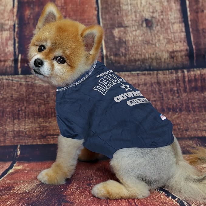 NFL Dallas Cowboys Dog T-shirt X-Large. - Licensed Shirt for Pets Team Colored with Team Logos- Premium Stretchable Materials for the comfort of your Dog & Cat