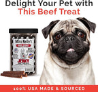 Miss Nelly's- All Natural Beef Jerky Dog Treats Made in USA Only-Original Smoke House Recipe-Minimally Processed Soft Sticks Dog Jerky Treats-32 oz. Jar