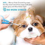 BOSHEL 3 Pc Dog Grooming Scissors Kit - 7" Scissor For Body Hair Trimming, 6" Small Micro-serrated Scissor For Face, Ear, & Paws, Thinning Shears For Dogs - Professional Dog Grooming Kit For Cat & Pet
