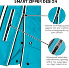 Furhaven Water-Repellent Large Dog Coat, Washable w/ Leash Access & Stretch Fabric - Pro-Fit Active Jacket - Aquamarine, Large