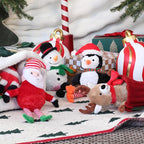 Giftable World Holiday Plush Pet Toy Fun for Christmas Designs with Squeaker Dog Chew Toy (13" Long Legs Santa w/Squeaky Ball)