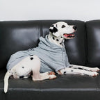 Tuff Pupper Dog Hoodie | Premium Quality 100% Organic Cotton | Ultra Soft Interior for Superior Comfort | Elastic Cuffs & Drawstring for Warmth | Stretch Fit Suitable for All Breeds (Gray, L)