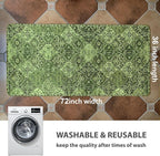 nunubaby Washable Pee Pads for Dogs, Stylish, Non-Slip and Leak-Proof Pee Pads. Reusable Potty Pads for Dogs for Crates and Floors.(Green/Multi, 36" x72")
