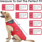 Dog Coat, Waterproof Dog Winter Jacket with Pocket, Reflective Adjustable Pet Snow Vest, Warm Cozy Fleece Sweater for Small Medium Extra Large Dogs - Red, XS