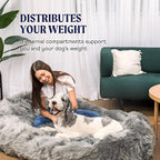 PupCloud, Human-Sized Dog Bed, Faux Fur Memory Foam, Waterproof and Machine Washable, Ultra-Soft Cover