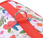 Mile High Life Dog Harness, Air Mesh Floral Vest Harness for 20 lbs Small Dogs & Cats, Easy Get on Adjustable Easy Closures Both Neck and Chest(Red Flower, M Chest 18"-20")