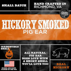 Best Bully Sticks Hickory Smoked Whole Pig Ears - 12 Count (Pack of 1) - No Additives, 100% Pork, Great for Small or Large Breeds