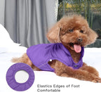 2 Layers Fleece Lined Warm Dog Jacket for Winter Cold Weather,Soft Windproof Medium Dog Coat,Purple L