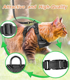 Halypet Cat Harness and Leash Set [ MAX Safety Third Generation ] Escape Proof Soft Adjustable Cat Leash Breathable Comfortable Vest Easy to Wear Kitten Harness for Outdoor Walking