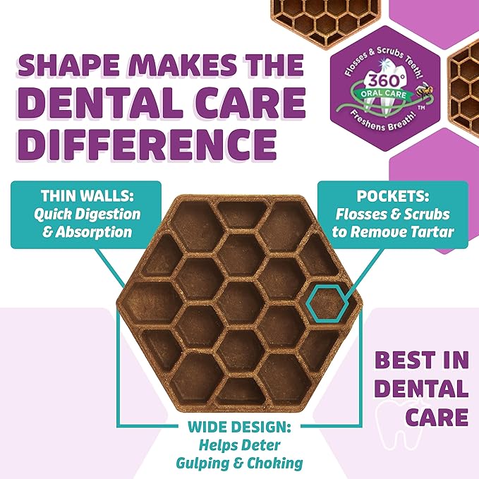 Yummy Combs Dog Dental Treats – Fish & Egg Protein – Vet VOHC Approved, Removes Tartar – A Daily Teeth Cleaning Treat for Extra Small Dogs (30 Count)