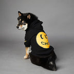 ChoChoCho Smiley Dog Hoodie Stylish Dog Clothes Smiley Face Sweater Cotton Sweatshirt Fashion Outfit for Dogs Cats Puppy Small Medium Large (XL, Black)