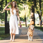 Dog Poop Bag Holder for Leashes - Dog Poop Bag Dispenser and Treat Holder with 2 Waterproof Pouches for Pet Waste Bags and Walking Accessories + 1 Free Roll - Leashrr 2.0 (Blue)