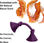 Playology Dog Toys | Dri-Tech Rope Toy Tug of War Rope for Aggressive Chewers | Medium Bacon Scented Toy - Easy to Clean and Made from Non Toxic Materials