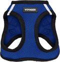 Best Pet Supplies Voyager Step-in Air Harness - All Weather Mesh, Reflective, No Pull Harness for Dogs, Cats - Secure with Hook & Loop Fastener, Buckle, Double D-Rings - Royal Blue/Black Trim, XXXS