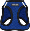 Best Pet Supplies Voyager Step-in Air Harness - All Weather Mesh, Reflective, No Pull Harness for Dogs, Cats - Secure with Hook & Loop Fastener, Buckle, Double D-Rings - Royal Blue/Black Trim, L