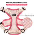 Rttochfy Cat Harness and Leash Set, Adjustable and Reflective Cat Vest, Escape Proof Kitten Harness, Easy to Put on with 3 Buckles for Cats Walking and Traveling (Pink, L)