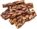 hotspot pets All-Natural Braided Beef Gullet Sticks (5 Pack) Grass-Fed, 6'' Braided Esophagus Jerky Treats - Rich in Glucosamine & Chondroitin for Joint Health – Rawhide-Free Dog Chews