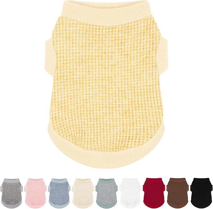 Cozy and Functional Dog Shirts for Small Puppies: Stretchable Ginger Attire with Easy-On Design, Ideal for Chihuahuas and Yorkies - Enhance Comfort and Playfulness on Chill Days Small