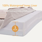 Orthopedic Memory Foam Dog Bed, Cooling Dog Beds for Medium/Large Dogs -Waterproof Pet Bed for Crate with Removable Washable Cover, L(35inch,65Lbs)
