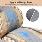 AIITLE Escape-Proof Dog Harness - Extra Soft Jacquard Fabric with Moisture-Wicking Lining, Adjustable Fit for Boston Terrier, Pekingese - Running, Playdates, Outdoor Adventures (Brown-Beige, L)
