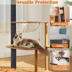 Cat Scratch Furniture Protector - 40" x 17" Trimmable Self-Adhesive Cats Claws Scratch Pads, DIY Cat Climbing Couch Protector for Scratch Post Cat Tree Replacement Indoor (Dark Gray)