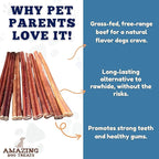 Amazing Dog Treats - Bully Sticks for Small Dogs (12 Inch Small- 30 Count) - Premium Thin Junior Bully Sticks for Dogs