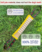 Clysoru Dog Tug Toy Jute Bite Pillow Training Equipment for Puppy to Large Dogs Interactive