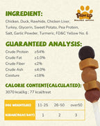 PAWUP Dog Treats, Kabobs Chews Made with Sweet Potato, Turkey, Chicken & Duck, Rawhide Sticks for Dogs, Long-Lasting, High Protein Dog Treat for Small Medium Large Dogs, 12 Count
