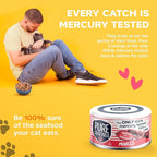 Pure Cravings Minced Tuna and Salmon Wet Canned Cat Food, 100% Mercury-Tested, Moist Can Fish for Cats, Grain-Free, Protein, Non-GMO, 3oz, Pack of 12