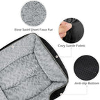 INVENHO X-Large Dog Bed Rectangle Washable Orthopedic Soft Calming Sleeping Durable Pet Cuddler with Anti-Slip Bottom