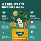 Jinx Chicken Dog Wet Food, Meal or Mix in Dog Toppers for Dry Food, Made with Real Chicken, Bone Broth & Brown Rice, No Fillers, Puppy, Adult, Senior, 9oz, 6 Pack