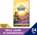 Nature’s Recipe Grain Free Lamb, Sweet Potato & Pumpkin Recipe Dry Dog Food, 24 lb. Bag
