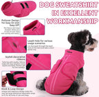 Queenmore XL Dog Sweater, Soft Fleece Vest Pullover Dog Jacket with Leash Hole, Warm Winter Dog Clothes Cold Weather Doggy Dachshund Sweaters for Large Dogs Cats Boy or Girl (Pink, XL)