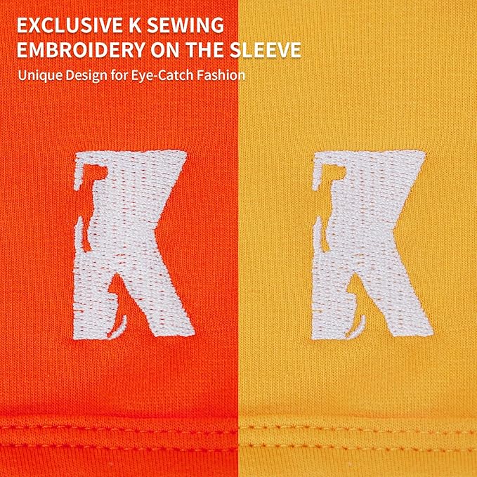 Koneseve Dog Shirts Breathable Cotton Dog Clothes Stretchy T-Shirt for Small Medium Large Dogs Cat Shirt Soft Puppy Outfit Kitten Apparel Pet Pullover Tee Blank Sweatshirt 2-Pack Yellow & Orange M