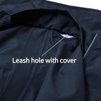 Dog Raincoat for Medium Large Dogs,rain Jacket Coat, Full Leg Coverage Waterproof Rain Suit with Detachable Hood & Tail, Reflective Strips, Snag-Free Top Zipper (Black for Girl, X-Large)