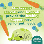 Honest to Goodness Plant Snacks Golden Years Blueberry & Carrot Recipe Dog Treats, 8 oz Bag, Plant-Based Dog Treats