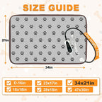 Bestio 34 × 21 in Large Dog Heating pad,Upgraded Smart Thermostat Switch Heated Dog Bed with Normally ON Function (1-24 Hours) - Paw