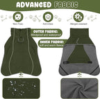 Dog Raincoat, Waterproof Dog Coat with Reflective Straps, Leash Hole & Polar Fleece Lining, Winter Snow Rain Coat for Small, Medium & Large Dogs, Warm, Windproof Vest Jackets