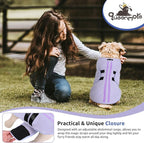 Queenmore Medium Dog Sweater, Soft Fleece Vest Pullover Dog Jacket with Leash Hole, Warm Winter Dogs Clothes Cold Weather Doggy Dachshund Sweaters for Medium Dogs Cats Boy or Girl (Lilac,M)