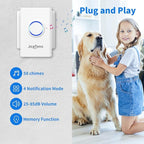 JeaTone Dog Door Bell, Smart Wireless Dog Doorbell for Potty Training, Dog Bells to Go Outside, Bell for Puppy Dog to Go Potty, Doggie Doorbell, Dog Training Bell