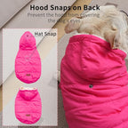 Fleece Lining Extra Warm Dog Hoodie in Winter,Small Dog Jacket Puppy Coats with Hooded Pink XS
