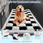Backseat Dog Bed Mat for Car: 23.6" x 52" Non-Slip Dog Bed for Back Seat - Soft and Comfortable Dogs Blanket - Washable Travel Pet Mat Seat Protector Fit for Back Seat Cover, Grid